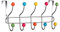 Premier Housewares Over Door Hooks Multi Color Plastic Over The Door Hanger / Hangers For Bedroom 10 Chrome Finish Hook Back Of The Door Coat Hanger 40 x 12.5 x 17.5