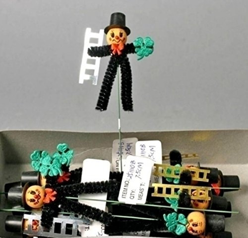 Shophaus24 Schornsteinfeger Figuren mit Leiter, Kleeblatt und Pilz als Glückssymbole. 48 Stück