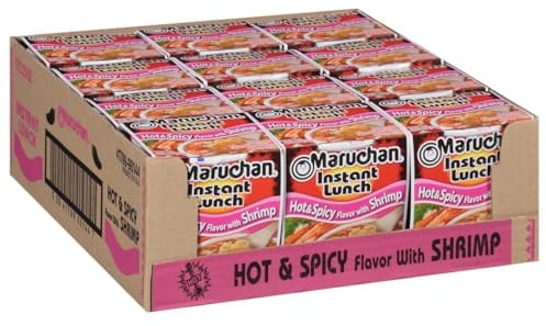 Maruchan Instant Lunch Hot and Spicy Flavour with Shrimp Ramen Noodle Soup 64 g