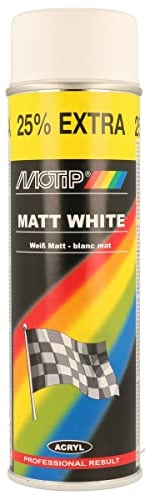 Motip M04002 Aerosol Spray Paint, 500 ml, Matt White