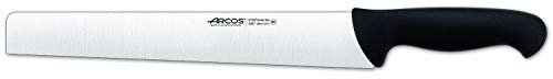 Arcos Coltello Salame con Lama in Acciaio Inossidabile 300 mm – Manico Ergonomico in Polipropilene, 2900 – Nero, Disponibile in Diversi Colori per Facilitare l'Identificazione