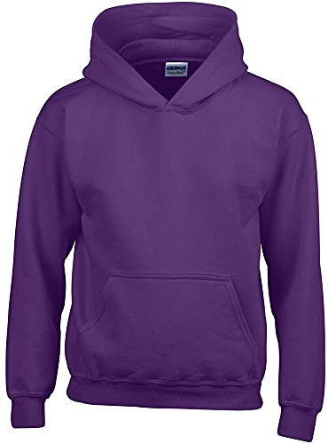 GILDAN Heavy Blend Childrens Unisex Hooded Sweatshirt Top/Hoodie (M) (Purple)