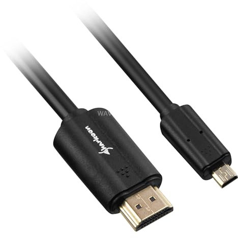 Sharkoon 1.5 m, HDMI/Micro HDMI 1.5 m HDMI Micro-HDMI schwarz Kabel HDMI