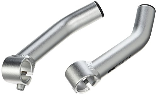 XLC Unisex – Erwachsene Zubehör Bar-Ends gebogen BE-A01, Silber, One Size