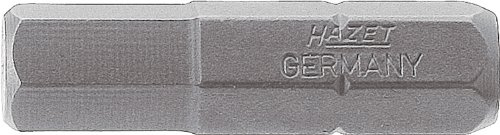 HAZET Bit 2206-7, 5/16 Zoll (8 mm) Sechskant, Innensechskant Profil | Antrieb 5/16 Zoll (8 mm) Sechskant massiv, Abtrieb Innensechskant Profil, SW 7 mm, Länge 30 mm, 11 g