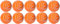 dobar Fußball 10er Set geeignet für Kinder und Jugendliche - aufblasbare Bälle Größe 5 aus Kunstleder - Trainingsball zum Fußball Spielen - Orange