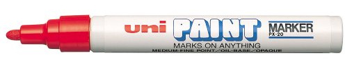 uni-ball uni Paint Marker Bullet Tip Medium Point Px20 Line Width 2.2-2.8mm Red Ref 9001924 [Pack 12]