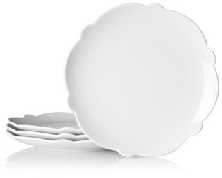 Alessi MW01/5, rund, Porzellan, weiß, 4 Stück