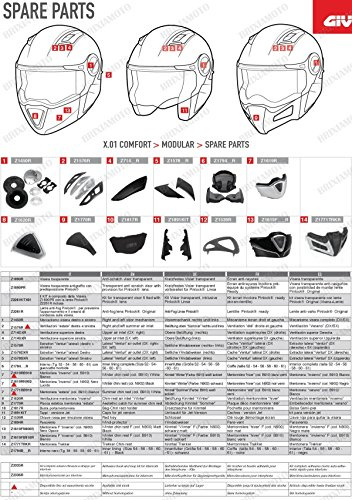 Givi Kinnteil Winter Weiß Matt, Schwarz, Größe 40