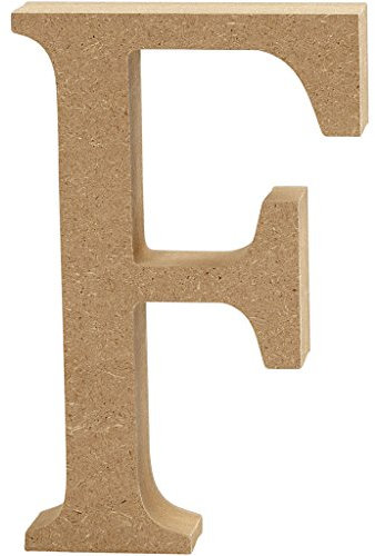 Creativ F MDF Buchstabe, braun, 13 x 2 cm