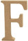 Creativ F MDF Buchstabe, braun, 13 x 2 cm