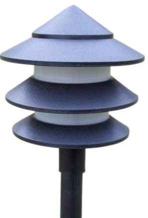 Olive Grove Gartenbeleuchtung - Set bestehend aus 10 Gartenleuchten „Pagode“. Inklusive Transformator