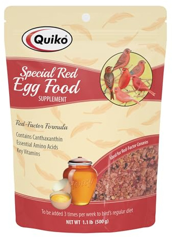Quiko Special Red Egg Food Supplement, Red-Factor Formula With Canthaxanthin For Canaries, 1.1 Lb. Pouch