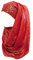Lina & Lily Damen Hijab Muslimische Kopftuch Schal Turban mit Gold Glitzert Funkeln (Rot)