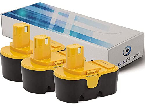Lot de 3 Batteries pour Ryobi CJSP1801QEOM scie sauteuse 3000mAh 18V - Visiodirect -