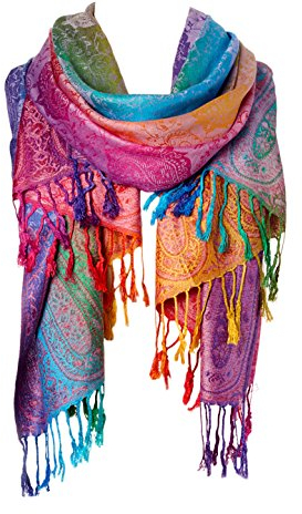 Goood Times Modischer Damenschal aus Seide, luxuriöser Satin-Schal, mehrfarbig, 42