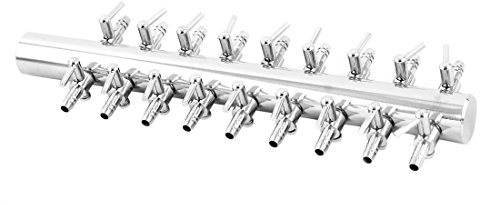 sourcing map Aquarium 18 Way Inline Manifold Air Flow Pump Tubing Splitter Lever Control Valve