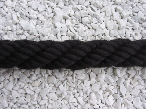 Gepotex - Corde d'arrêt pour main courante, noir 40 mm