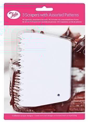 Tala Raclettes mit verschiedenen Mustern für Kuchen – Ideal für Buttercreme-Texturen & Glasur, Komfortgriff, Spülmaschinenfest
