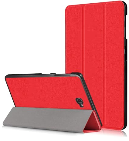Hülle für Galaxy Tab A T580N,Samsung Tab A 10.1 Zoll Tasche,PU Leder Schutzhülle Smart Hülle Stand Folio Cover Case für Samsung Galaxy Tab A 10.1 Zoll Wi-Fi/LTE (2016) SM-T580N/SM-T585N Tablet,Rot