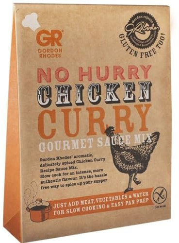 Gordon Rhodes No Hurry Chicken Curry Gourmet Sauce Mix - Gordon Rhodes' aromatic delicately spiced Chicken Curry Recipe Sauce Mix.