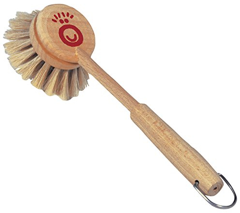Redecker Brosse à vaisselle pour enfant en bois de hêtre non traité et crin de cheval de 20 cm