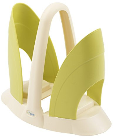 Ecoplast Tulipano Portabicchieri, Avorio/Verde Acido, 22,3x12,5x20 cm