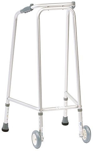NRS Healthcare Ultra Narrow Walking Frame (Wheeled) N73235 Adjustable Height - Large (Eligible for VAT relief in the UK)