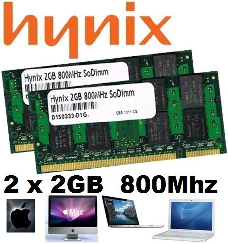 4GB Dual Channel Kit HYNIX original 2 x 2048MB 200 pin DDR2-800 (PC2-6400) SO-DIMM double side für DDR2 NOTEBOOKs