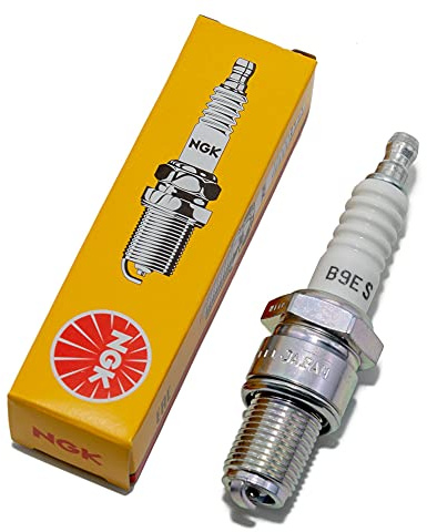 Zündkerze NGK B9ES | Wärmewert 9, unentstört, 14 mm Gewinde, 19 mm Gewindelänge, 0,8 mm Elektrodenabstand; kompatibel mit Aprilia Area 51 50 2T LC