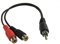 electrosmart 1 RCA Phono Male Plug to 2 RCA Phono Female Sockets Y Splitter 0.2m / 20cm Cable