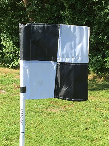 Set of four collapsible corner flags, with carry bag (White/Black Chequered)