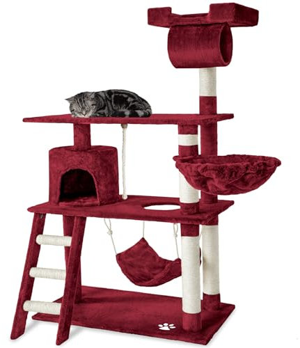 TecTake Arbre à chat avec plusieurs espaces de jeu et de repos Hauteur 41 cm Extra large Plusieurs coloris au choix