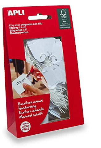 APLI-AGIPA 41367 Étiquette fil 36 x 53 mm blanc 100 pièces