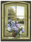 ARTLAND Wanddeko Leinwand Bilder Wandbild Stillleben Arrangements Botanik Malerei Grün A7BK Hortensien am Fenster