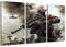 Call of Duty 3-Teilig auf Leinwand, XXL riesige Bilder fertig gerahmt mit Keilrahmen, Kunstdruck auf Wandbild mit Rahmen