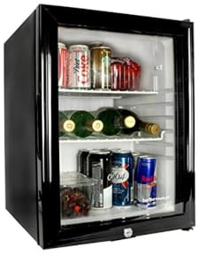 Frostbite Glass Door Mini Bar 35ltr Black