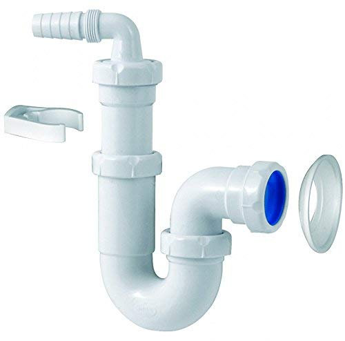 Jimten m104792 – Siphon lavabo courbé extensible – Lave-vaisselle s-118 1 1/2