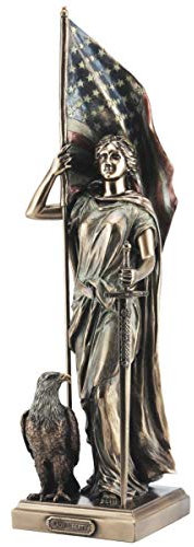 Unbekannt Lady Liberty mit US Flagge Adler Freiheitsstatue Statue of Liberty Figur Skulptur Veronese Weßkopfadler
