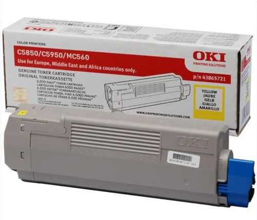 OKI 43865721 C5850, C5950 Tonerkartusche 6.000 Seiten, gelb