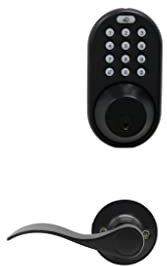 milocks dfl-02ob Elektronischer Touchpad-Eintrag Keyless-Riegel und Passage Hebel Combo, Öl eingerieben Bronze