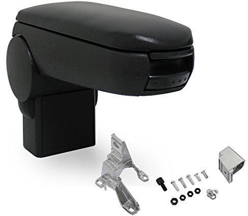 pro.tec Mittelarmlehne Passgenaue Mittelarmlehne Armauflage gepolstert Konsole hochklappbar Armauflage mit Staufach gepolstert Kunst Leder schwarz