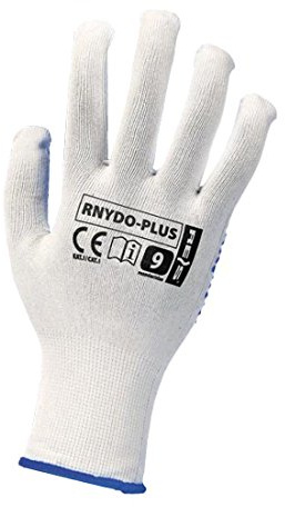 12 Paar Arbeitshandschuhe, Handschuhe mit Noppen Gr. 8