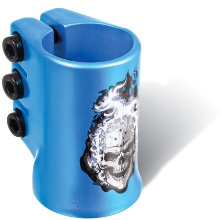 Madd Gear Hot Head Oversize Triple Clamp with Water Decal (Blue)