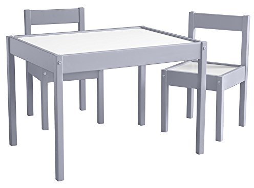 Baby Relax Hunter 3-teiliges Kiddy Tisch- und Stuhlset, Grau