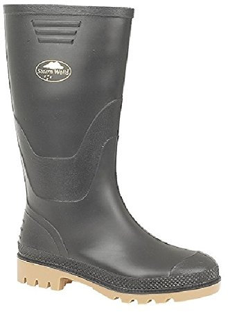 StormWells SPLASH Kids Junior PVC Wellington Boots Black