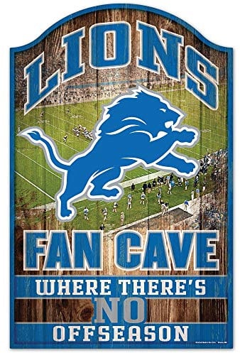 Wincraft NFL Detroit Lions Fan Cave Sign Holzschild