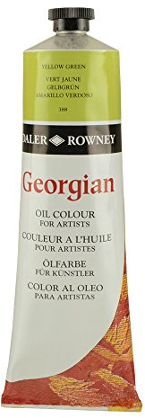 Daler-Rowney Georgian Oil Paint, Aluminium Tube, 7.61oz - 225 ml, Yellow Green