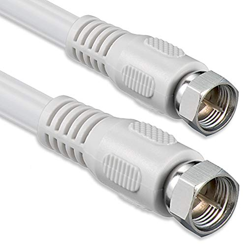 1aTTack.de Câble d'antenne SAT 3,5 mètres 2x fiche F blindée > fiche F (entièrement blindée) SAT blanc F-F 85db