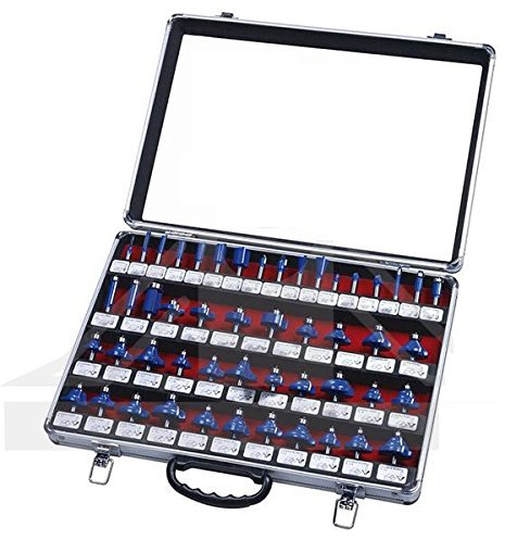Set mit 50 Hartmetallfräsern, Schaft 8 mm, für Oberfräse